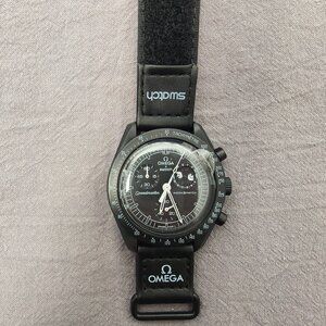 🔥HOT🔥 NWT Swatch X Omega Bioceramic Mission To The Moonphase - NEW MOON Watch